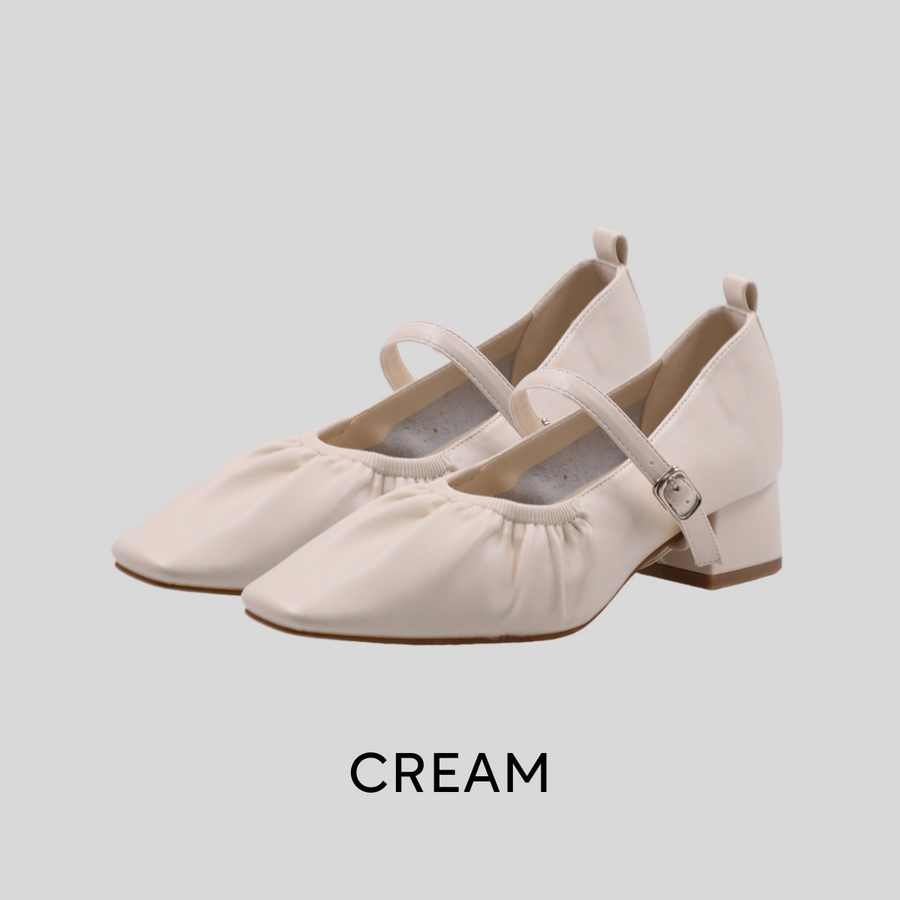 Elle Pump Shoes ballerina pump 1.5” Cream