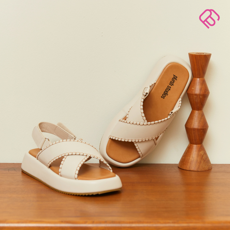 Rae Flatform Sandals Offwhite