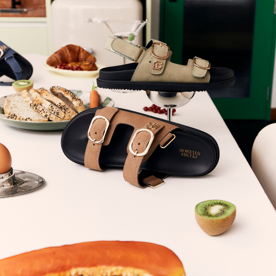 Gia Unisex Sandals Olive Oil
