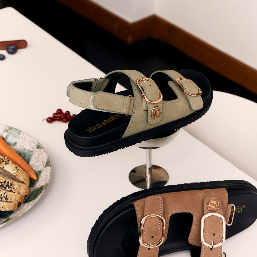Gia Unisex Sandals Olive Oil