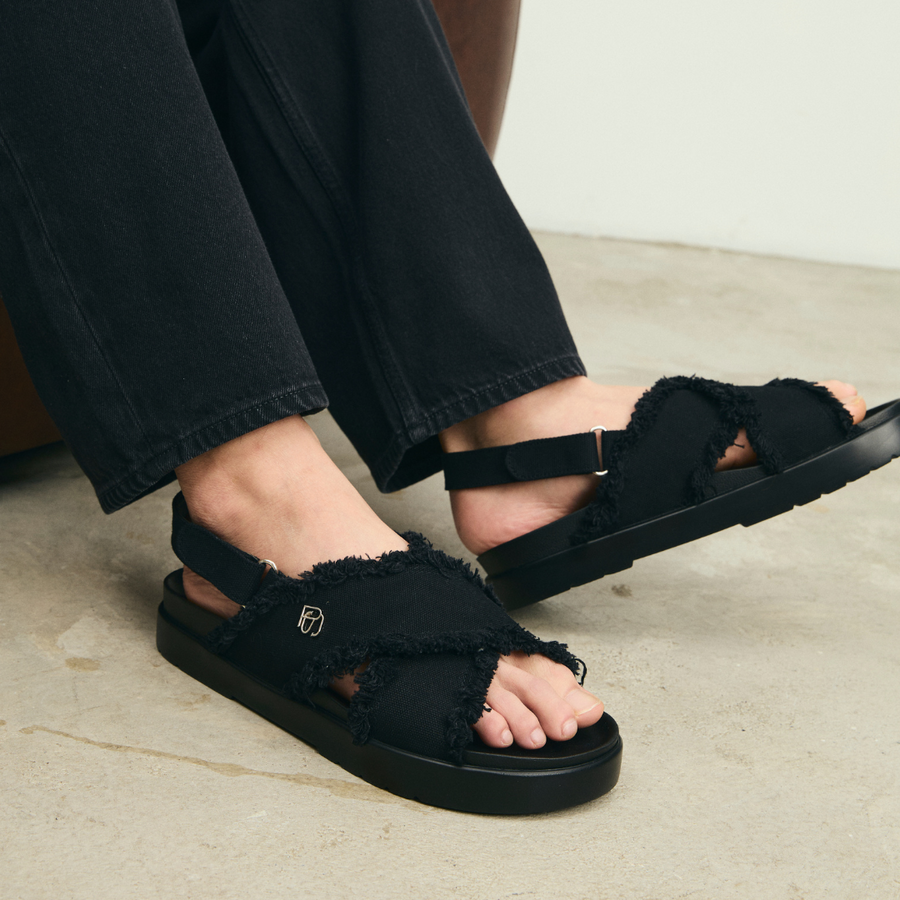 Plush Studios x Urban Trooper : Aiden Sandals Black