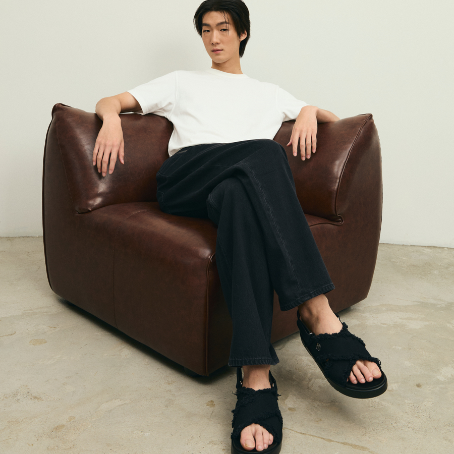 Plush Studios x Urban Trooper : Aiden Sandals Black