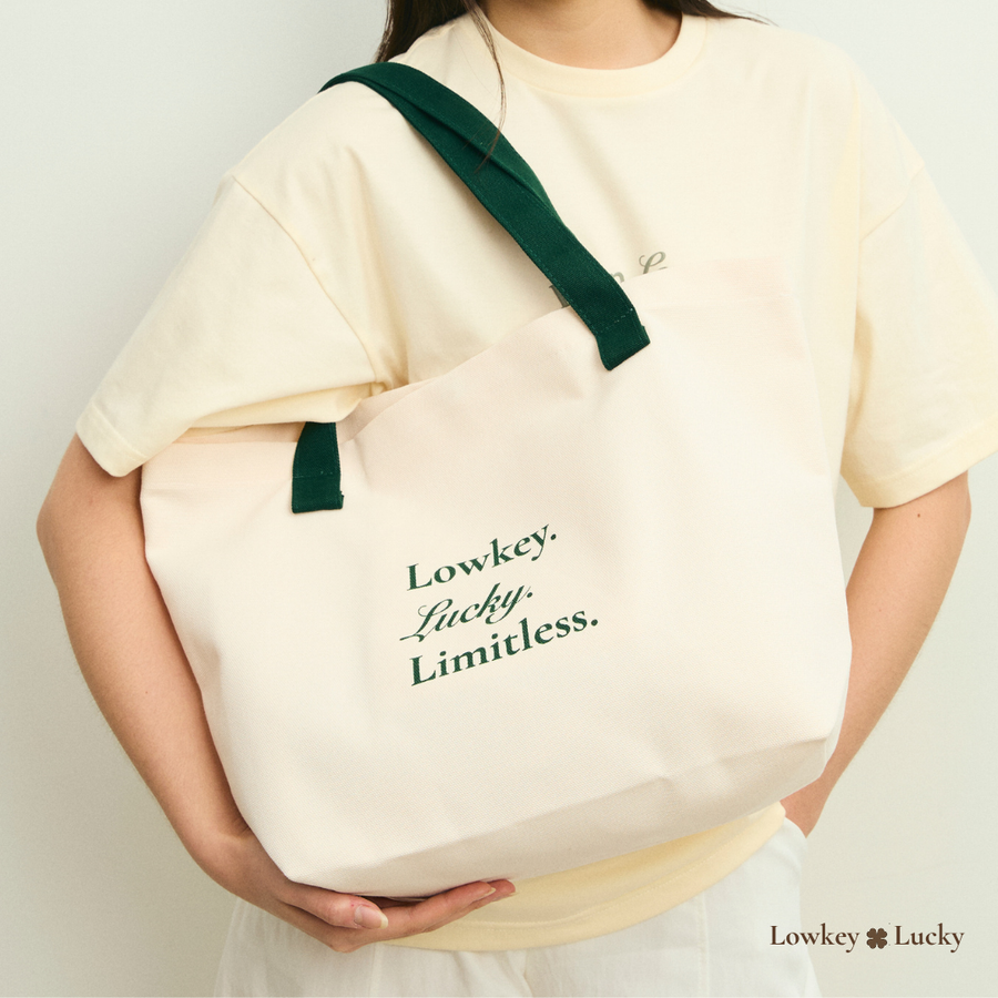 Lowkey Lucky Limited Tote Bag Cream