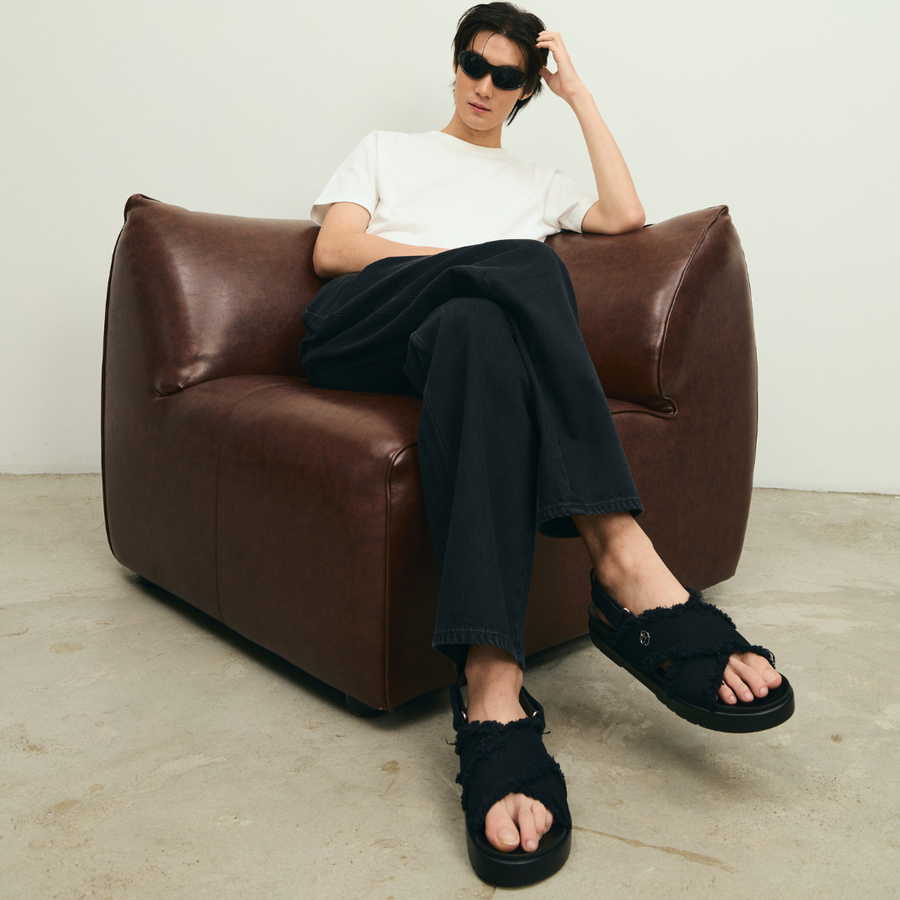 Plush Studios x Urban Trooper : Aiden Sandals Black