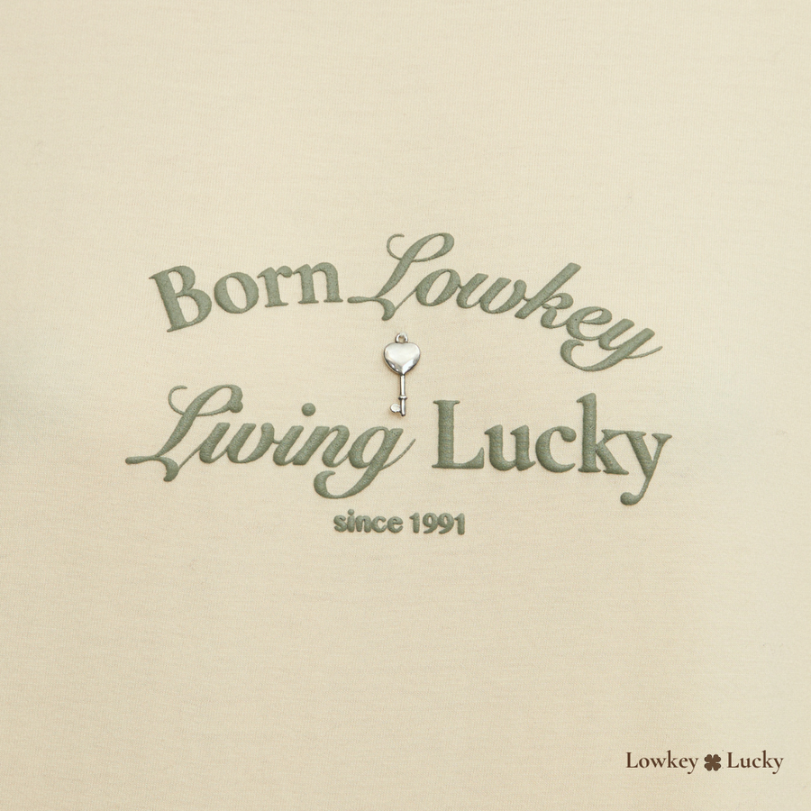 Lowkey Lucky Limited Unisex Oversized T-shirt Cream