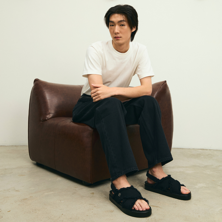 Plush Studios x Urban Trooper : Aiden Sandals Black