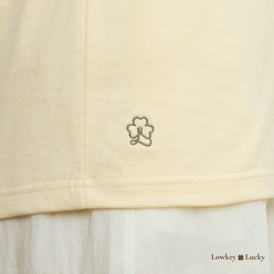 Lowkey Lucky Limited Unisex Oversized T-shirt Cream