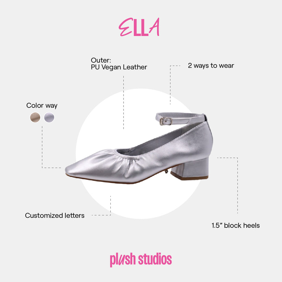 Ella Pump Shoes ballerina pump 1.5” Silver