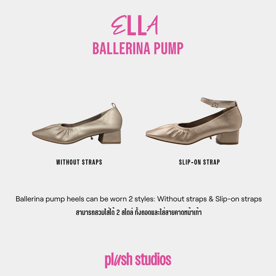 Ella Pump Shoes ballerina pump 1.5” Gold