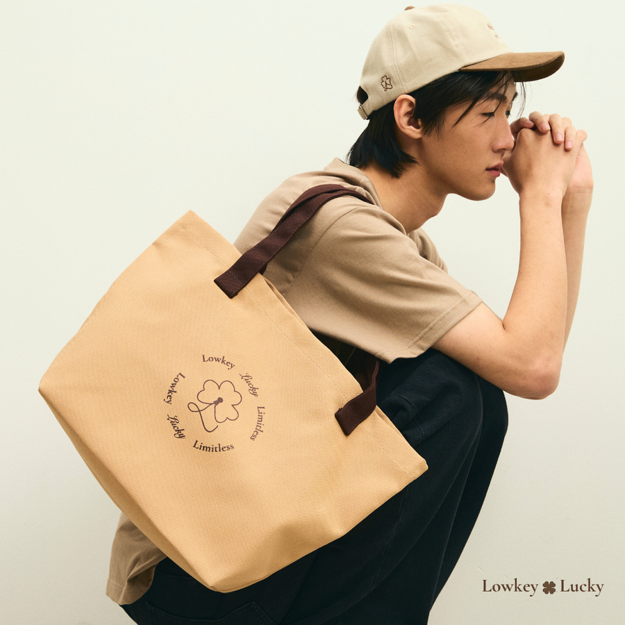 Lowkey Lucky Limited Tote Bag Beige