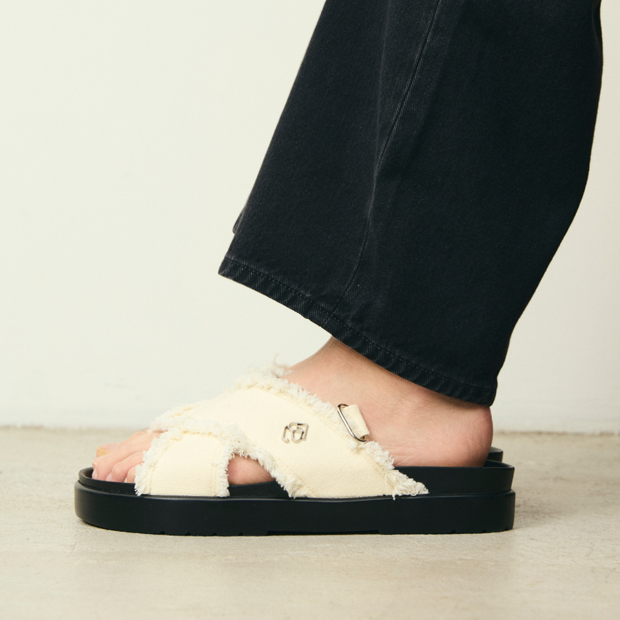 Plush Studios x Urban Trooper : Aiden Sandals White