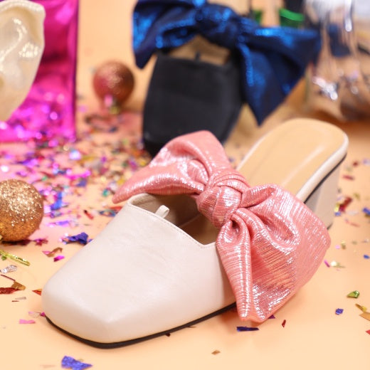 Metallic Bow Straps