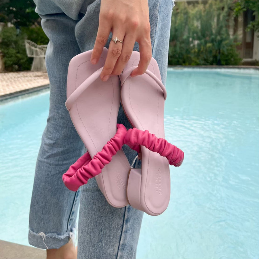 Plush Studios ultra-cute sandal set : Kara Sandals + Small Puff Straps