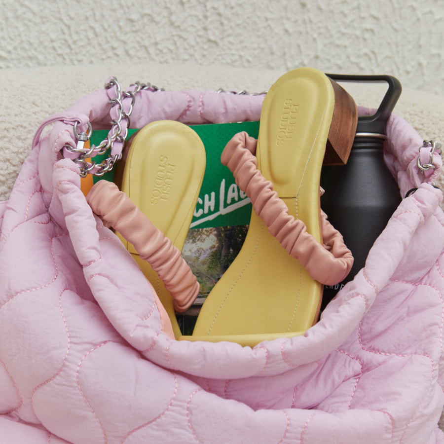 Plush Studios ultra-cute sandal set : Kara Sandals + Small Puff Straps