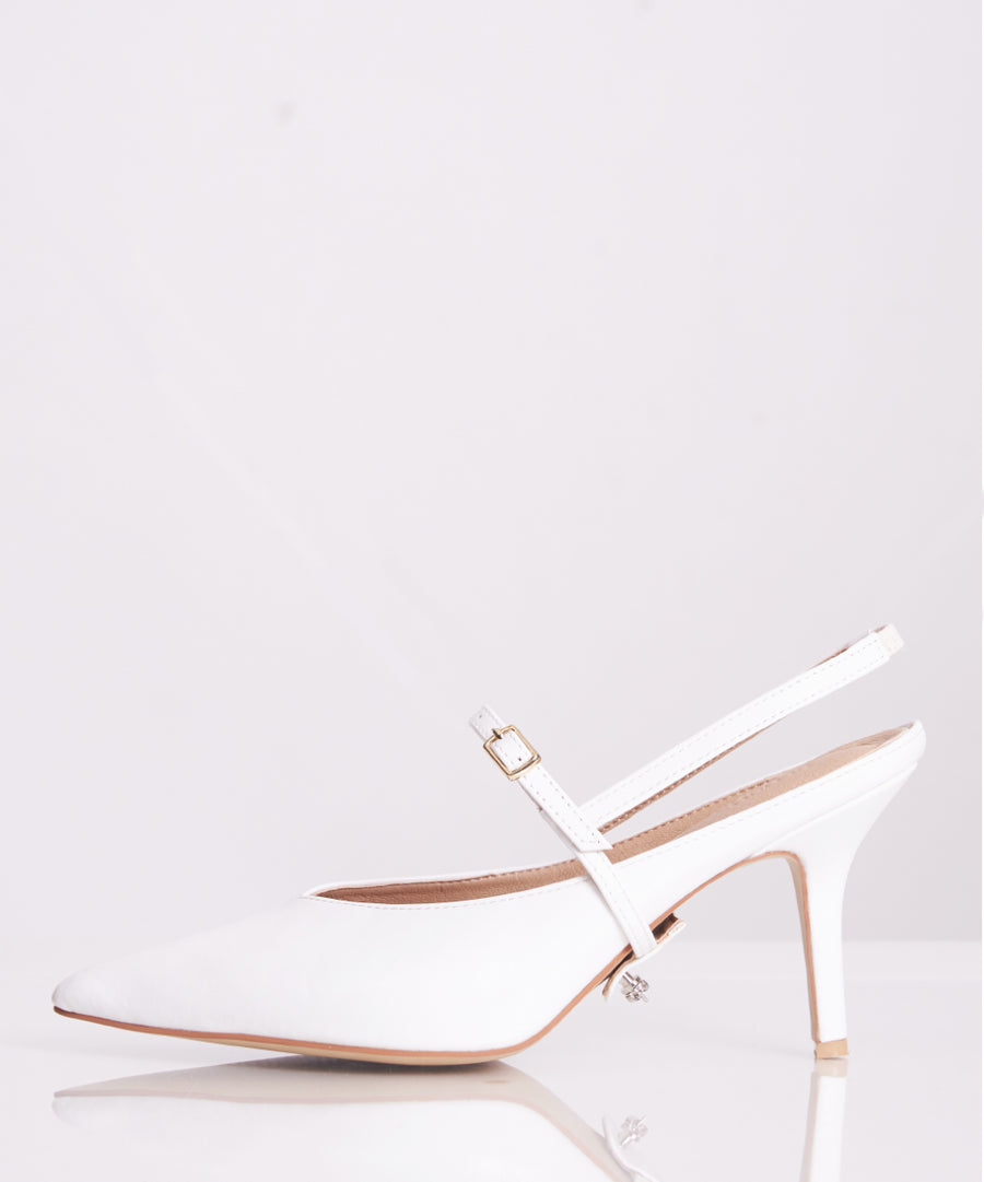 Vivian Pointy Heels- White